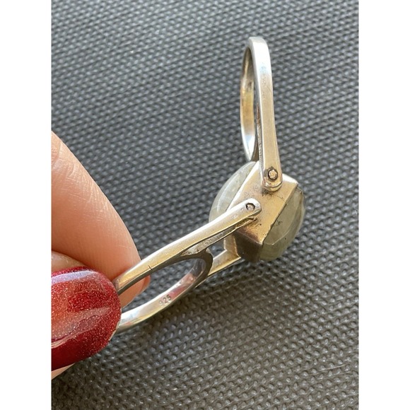 Vintage 925 Sterling Silver Reversible Square Gemstone Ring Size 6 Estate Jewelr - Picture 6 of 10